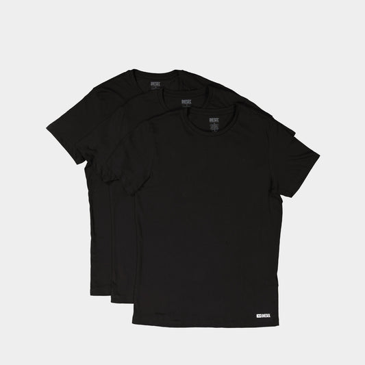 Diesel, Black T-shirts, Crew Neck, Randal-D, Cotton T-shirts