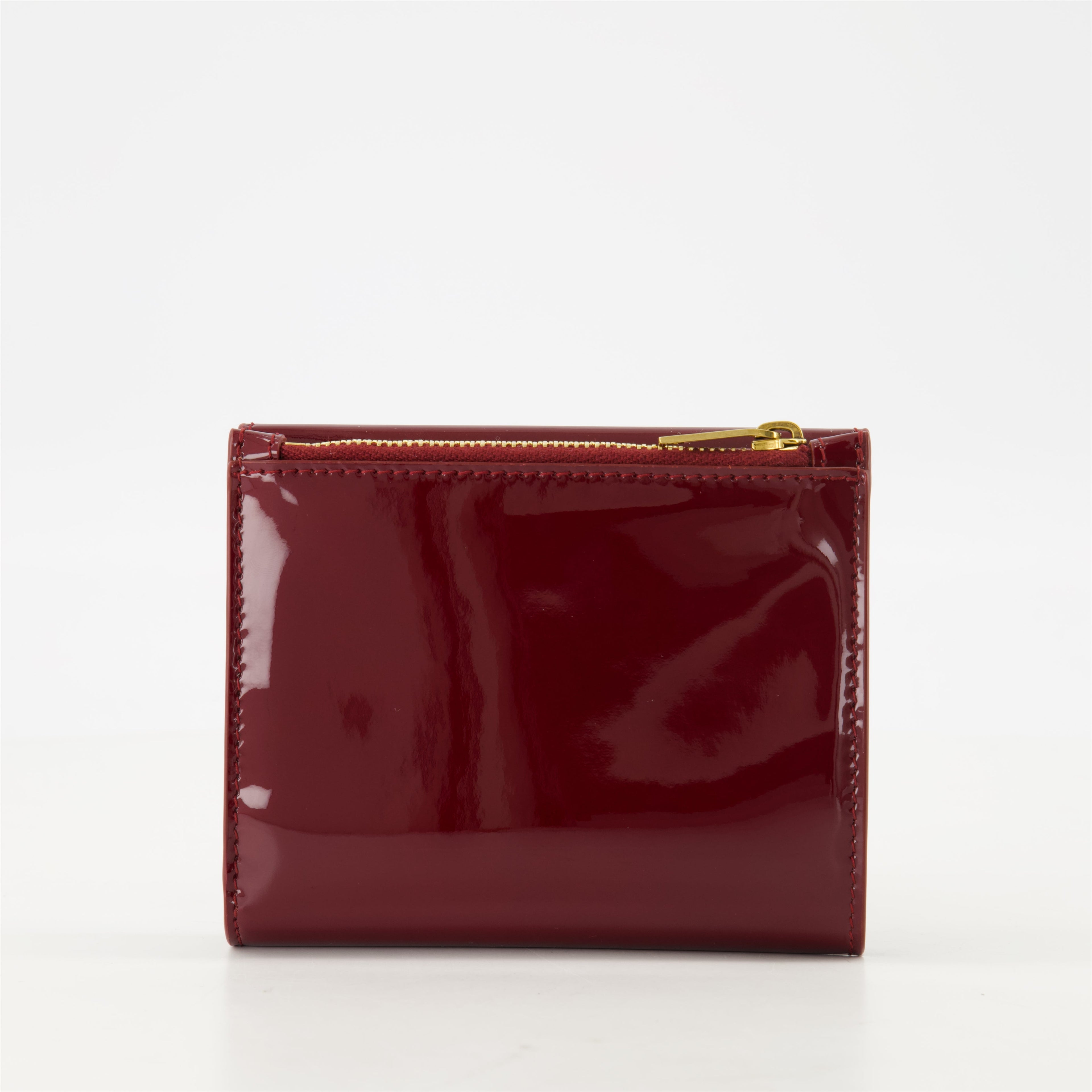 Bordeaux wallet, patent leather wallet, Saint Laurent wallet, Uptown wallet, luxury accessories