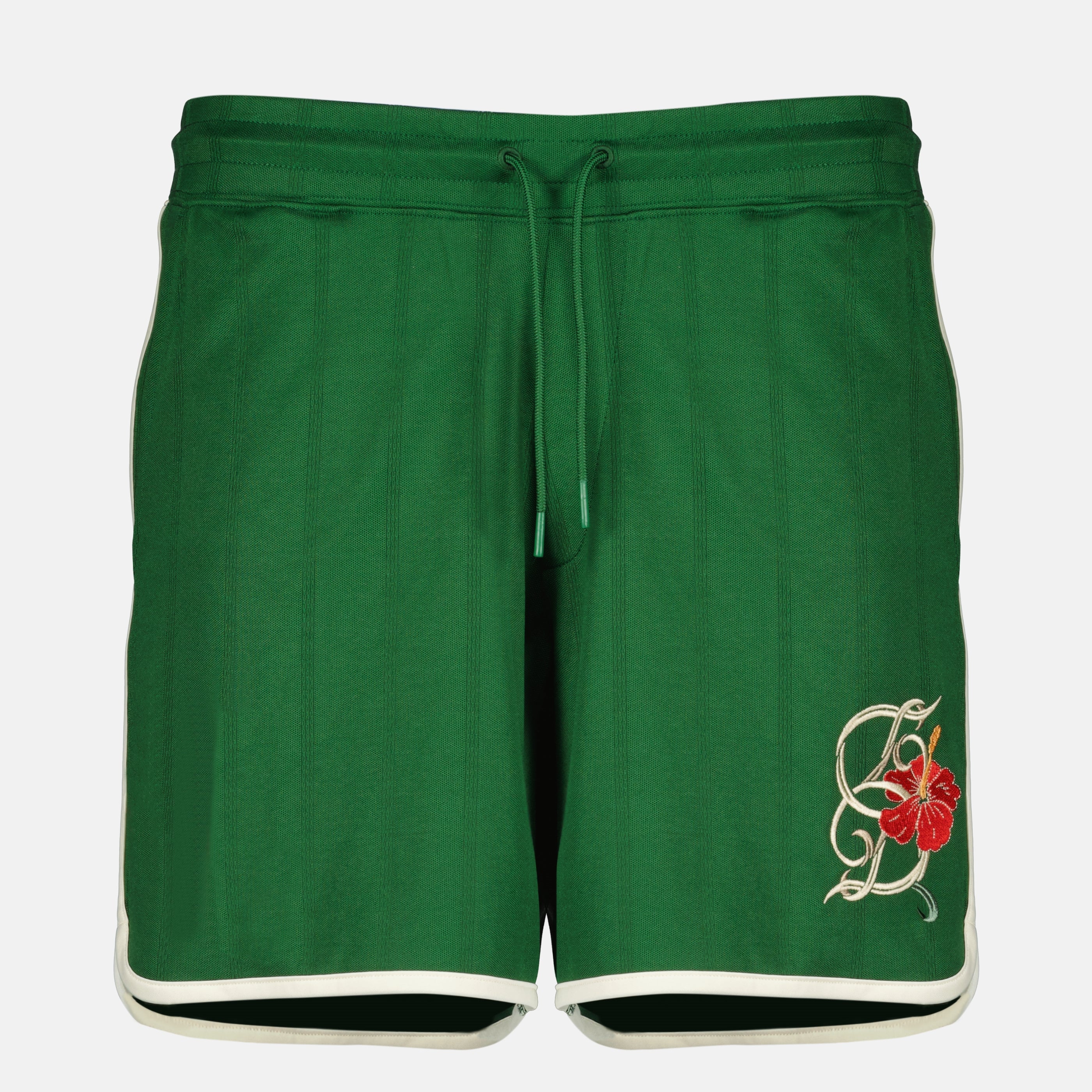 D-Hibiscus Green Cotton Shorts - Drôle de Monsieur