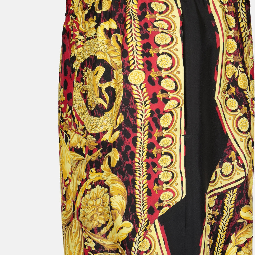 Silk shorts, Barocco print, luxury fashion, Fall-Winter 2024, elegant menswear