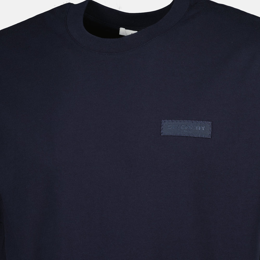 Givenchy Paris, dark blue t-shirt, premium cotton, Spring-Summer 2026, casual style