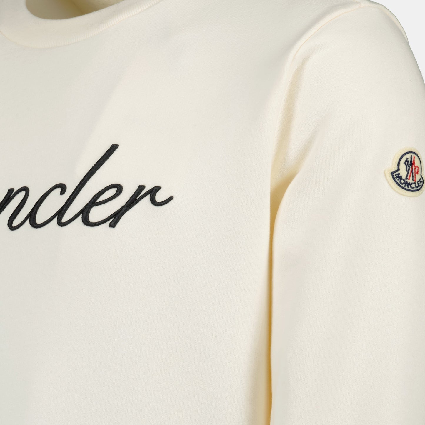 embroidered sweatshirt, Moncler sweatshirt, cotton sweatshirt, logo sweatshirt, men's fashion sweatshirt