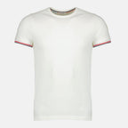 Bild eines T-Shirts mit weißem Rand von Moncler für Herren - Saison Frühling-Sommer 2026 - Vorderansicht