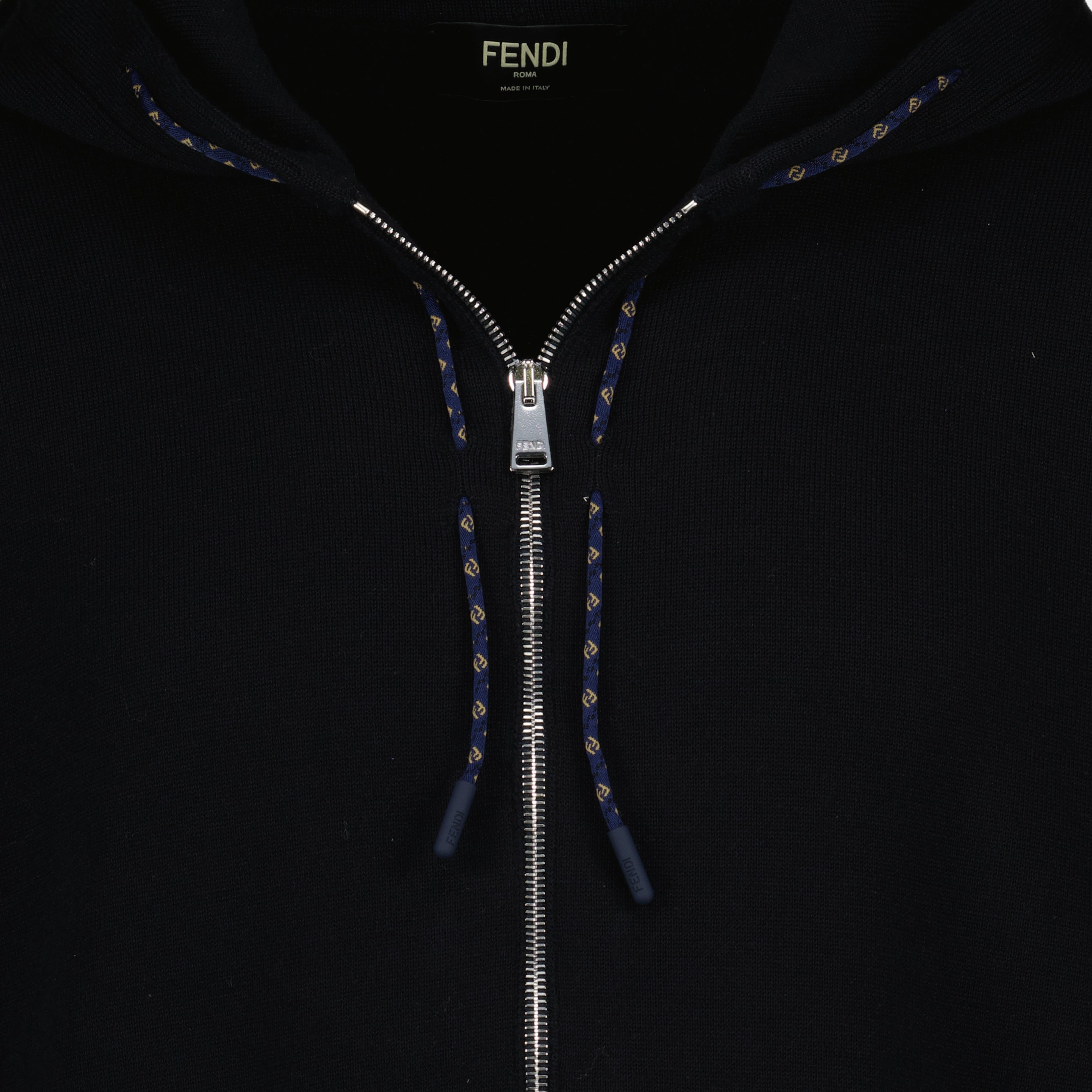 Image of Cashmere Zip Hoodie by Fendi for Men - Season Spring-Summer 2026 - Detail View 2