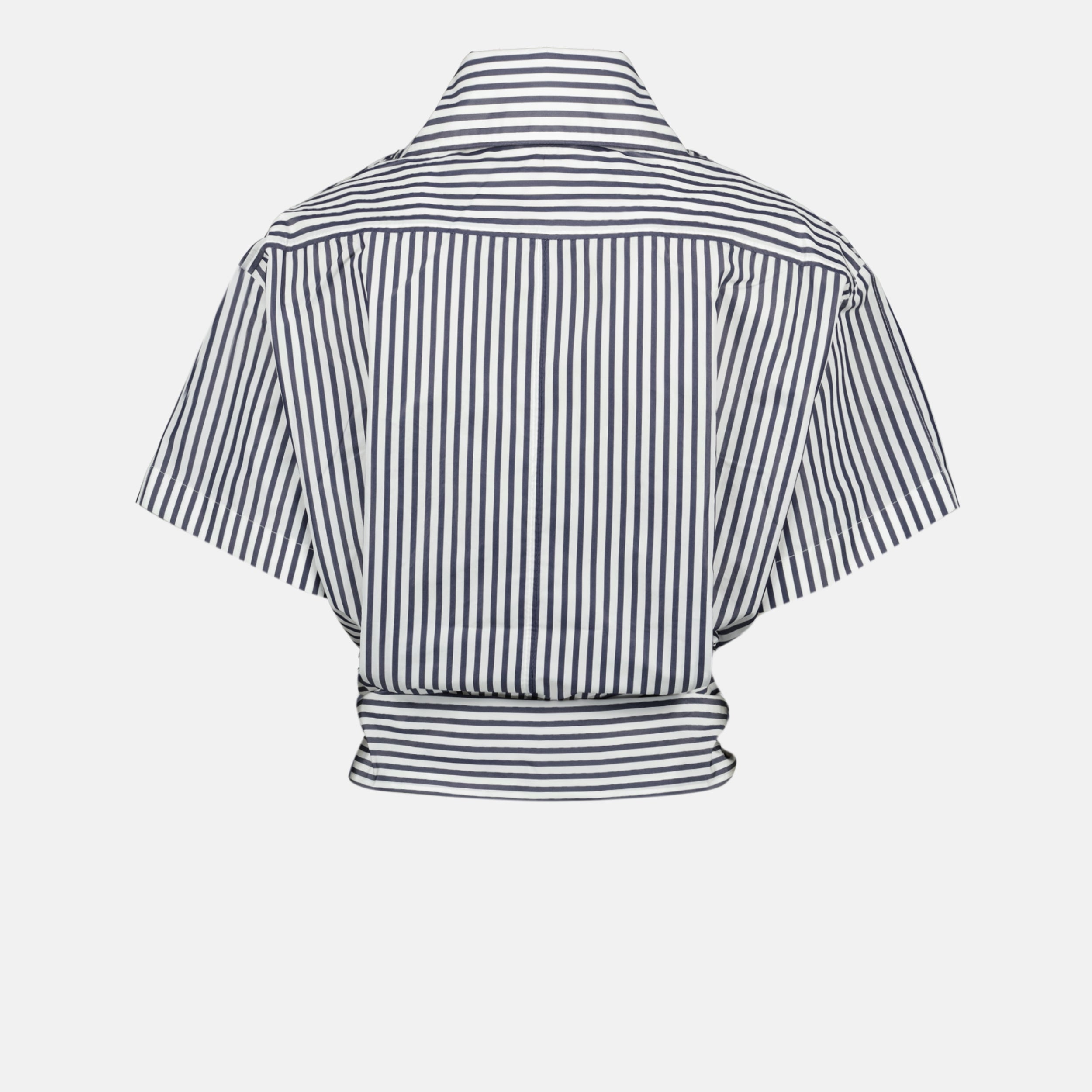 여성을 위한 패투의 짧은 줄무늬 셔츠 이미지 - 2026년 봄 여름 시즌 - 뒷면 보기