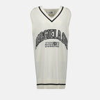 Immagine di un vestito in maglia senza maniche con sciarpa di Mm6 per donne - Stagione Primavera-Estate 2025 - Vista frontale