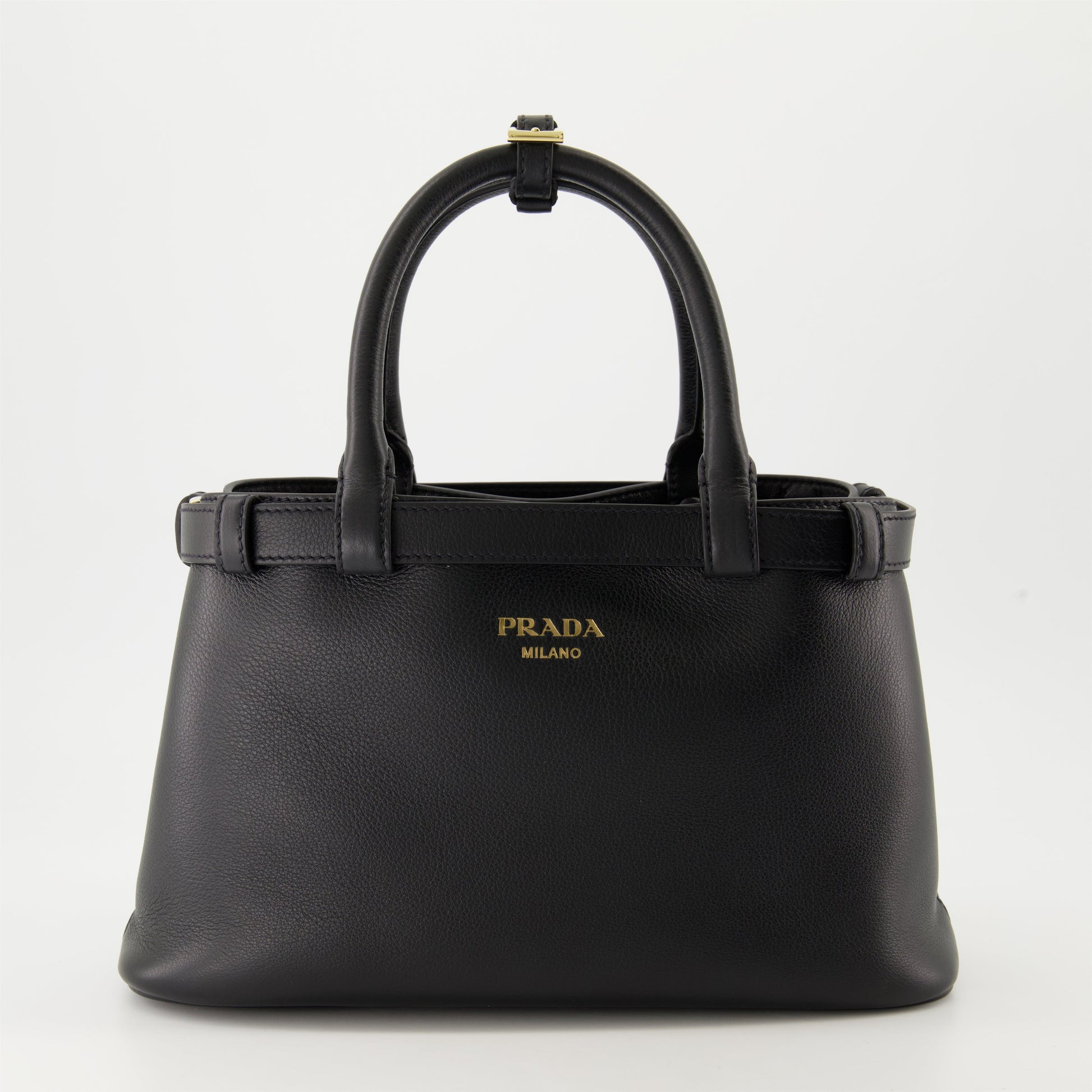 Prada, Buckle Bag, Black Leather, Luxury Handbag, Autumn-Winter 2024