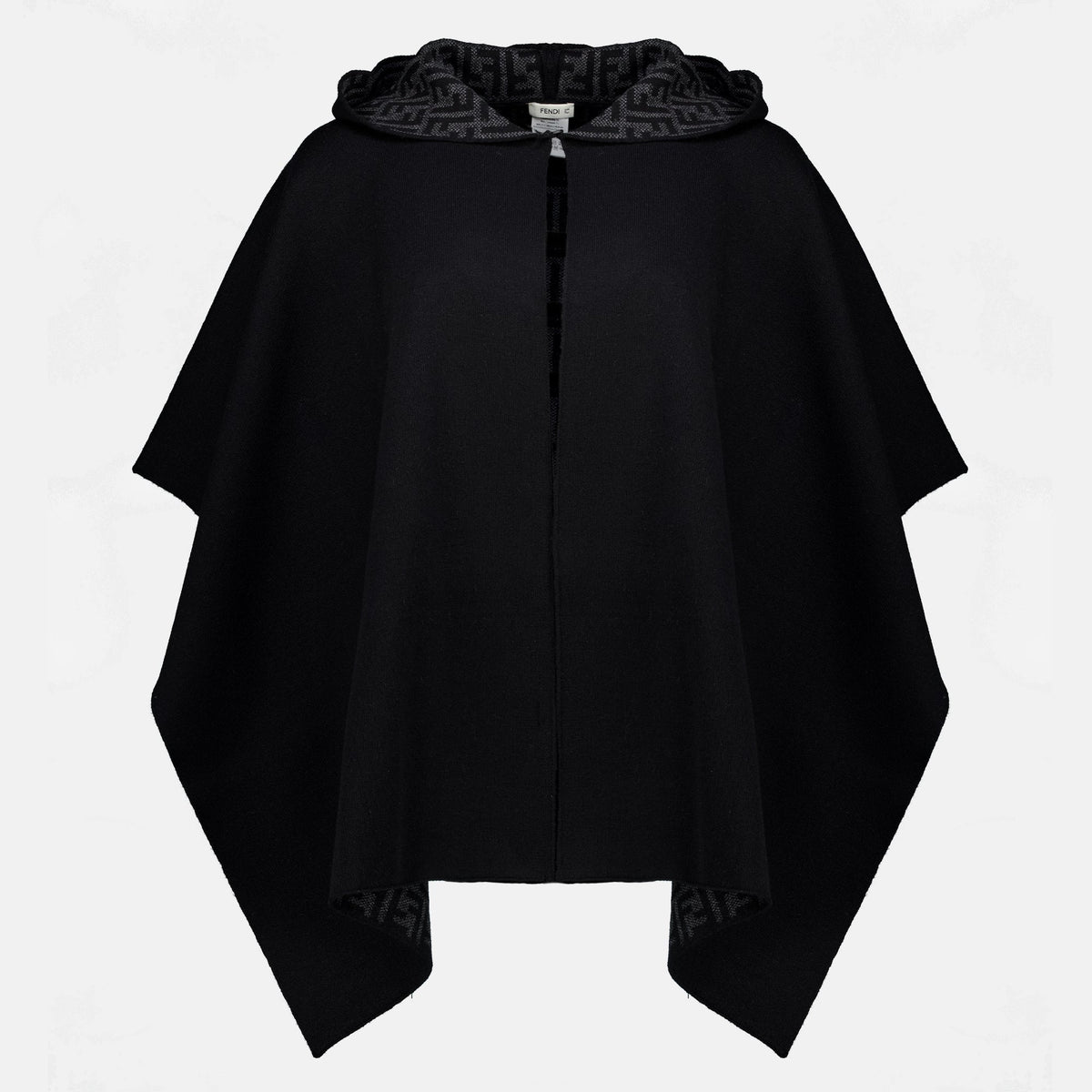 Poncho in Cachemire Nero
