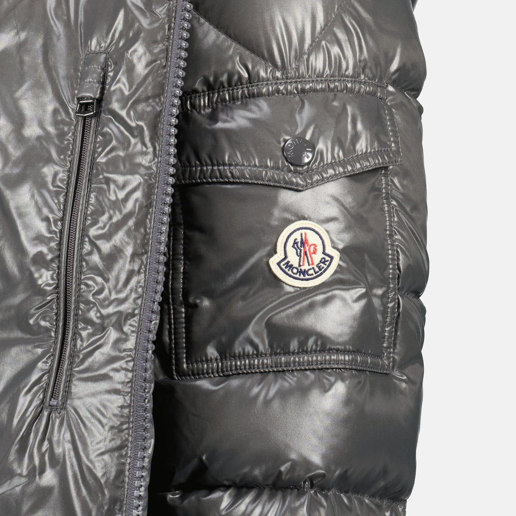 Moncler jacket, grey down jacket, Fall-Winter outerwear, luxury outerwear, down insulated jacket