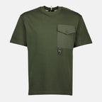 Moncler Grenoble, Kaki Pocket T-Shirt, men's t-shirt, fashion t-shirt, premium cotton t-shirt