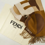 art deco brown scarf fendi women 15586451358076