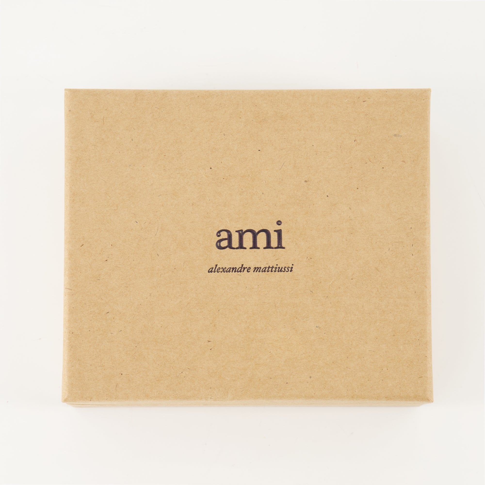 card holder, Ami Paris, brown leather accessory, premium quality, unisex design