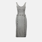 denim effect dress, Diesel dress, midi dress, Spring-Summer 2025, casual dress