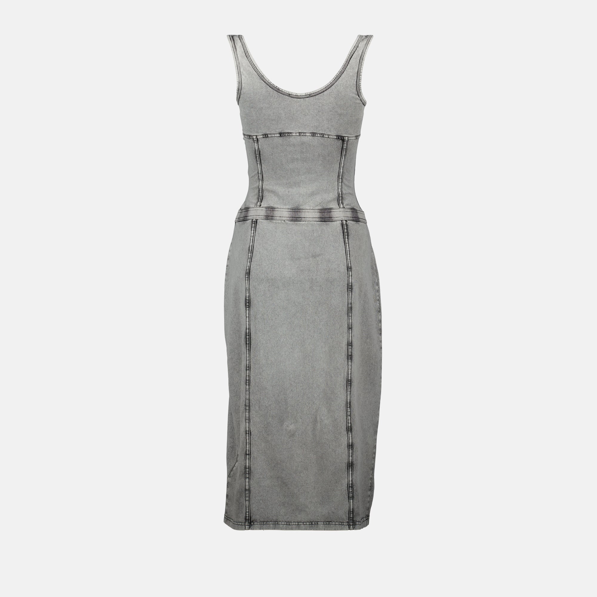 denim effect dress, Diesel dress, midi dress, Spring-Summer 2025, casual dress
