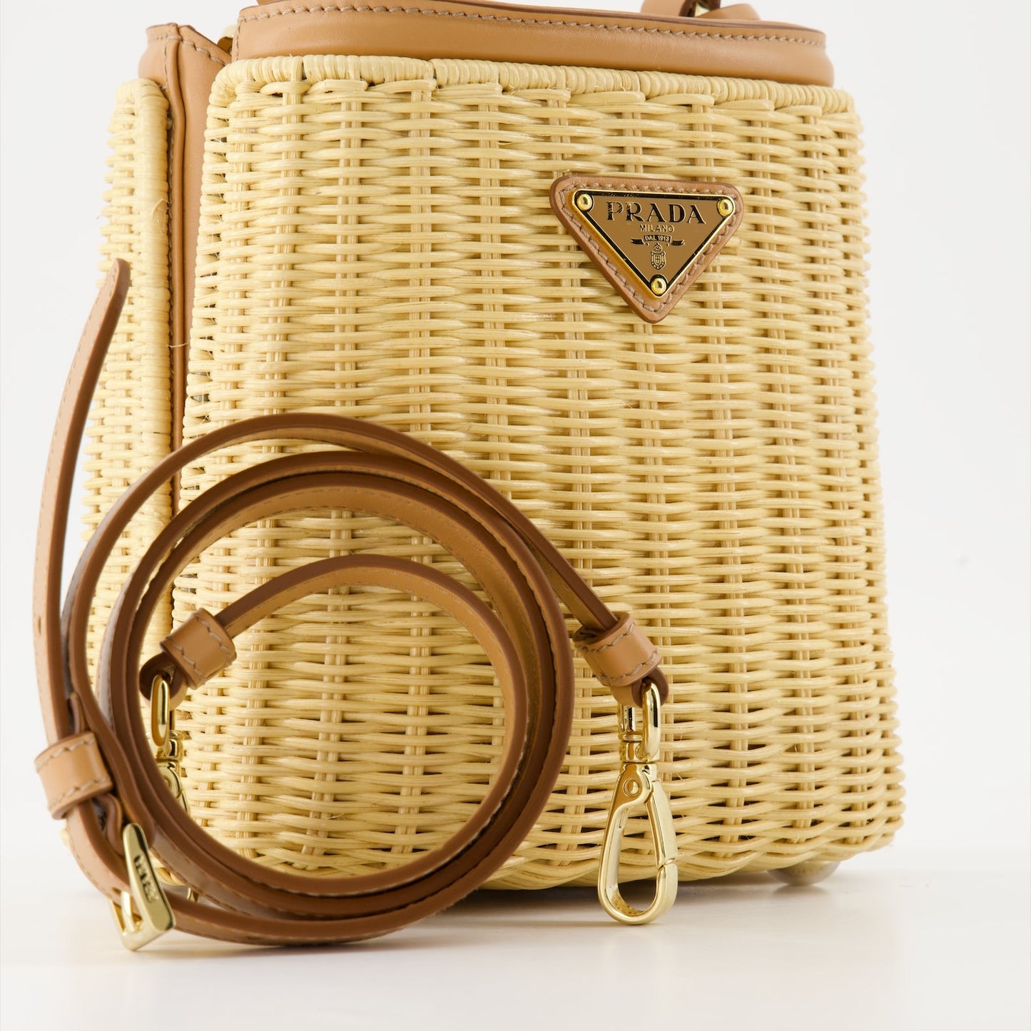 Prada bag, basket bag, luxury handbag, woven straw bag, designer accessory