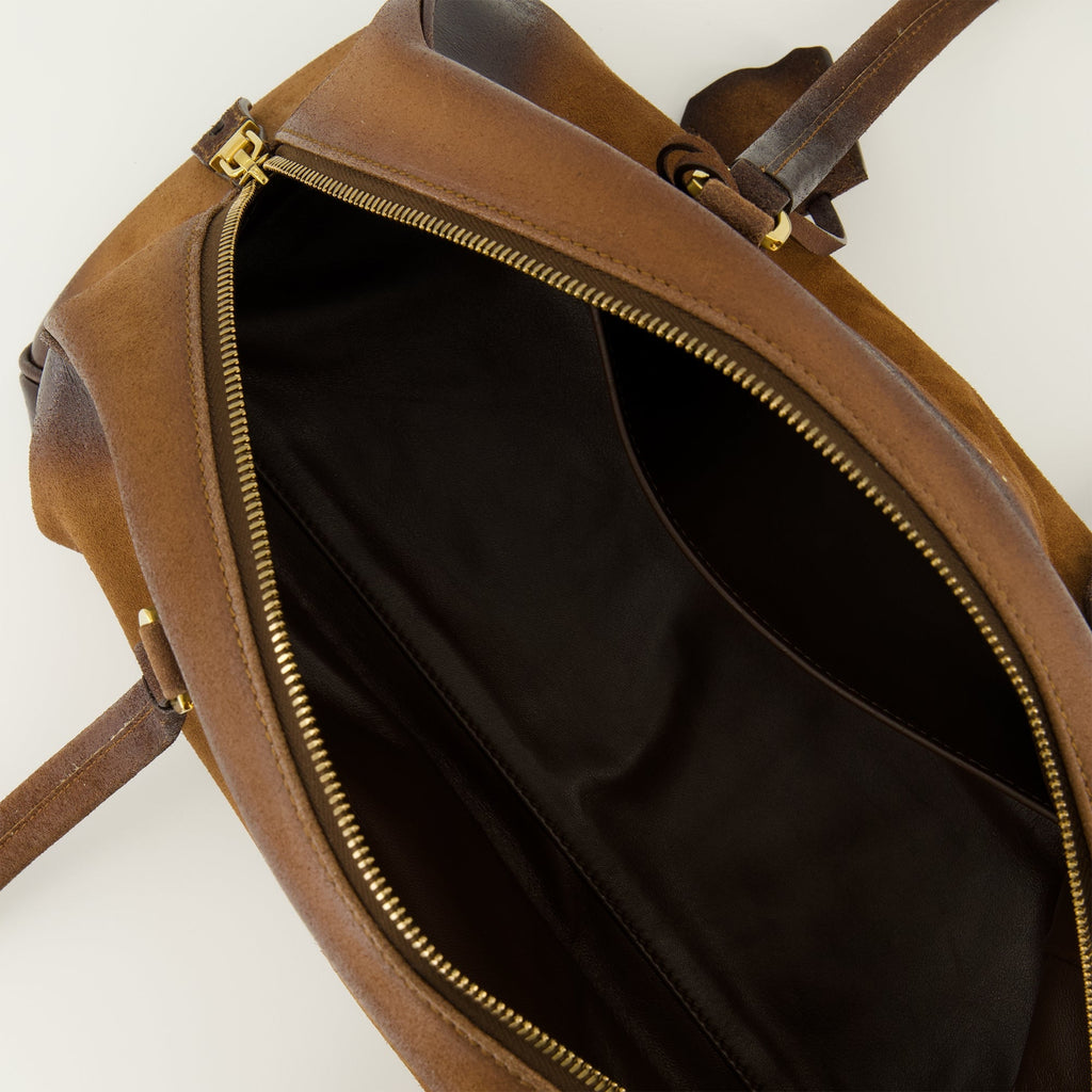 Prada bag, suede bowling bag, luxury accessories, Autumn-Winter 2025, high-end handbags