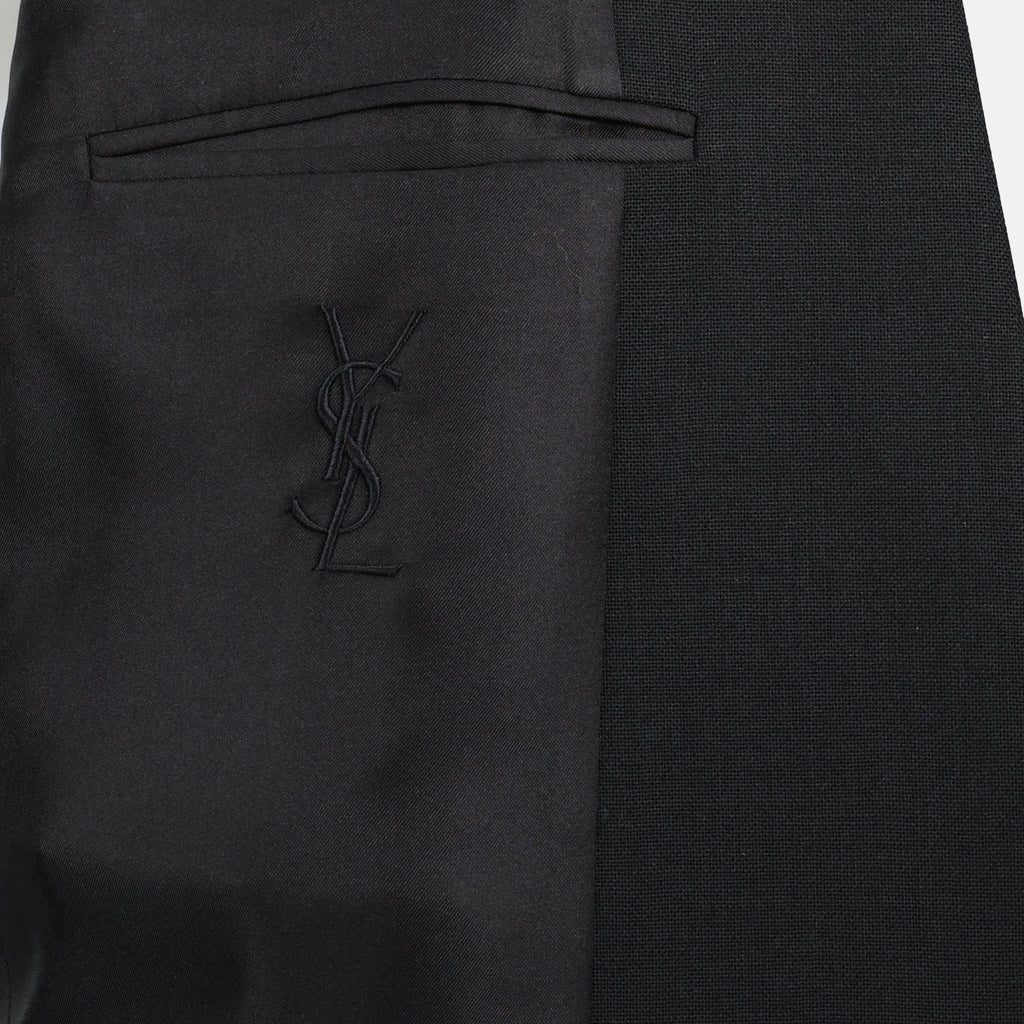 Black Wool Blazer, Saint Laurent, Autumn-Winter Collection, Men's Blazer, Tailored Fit