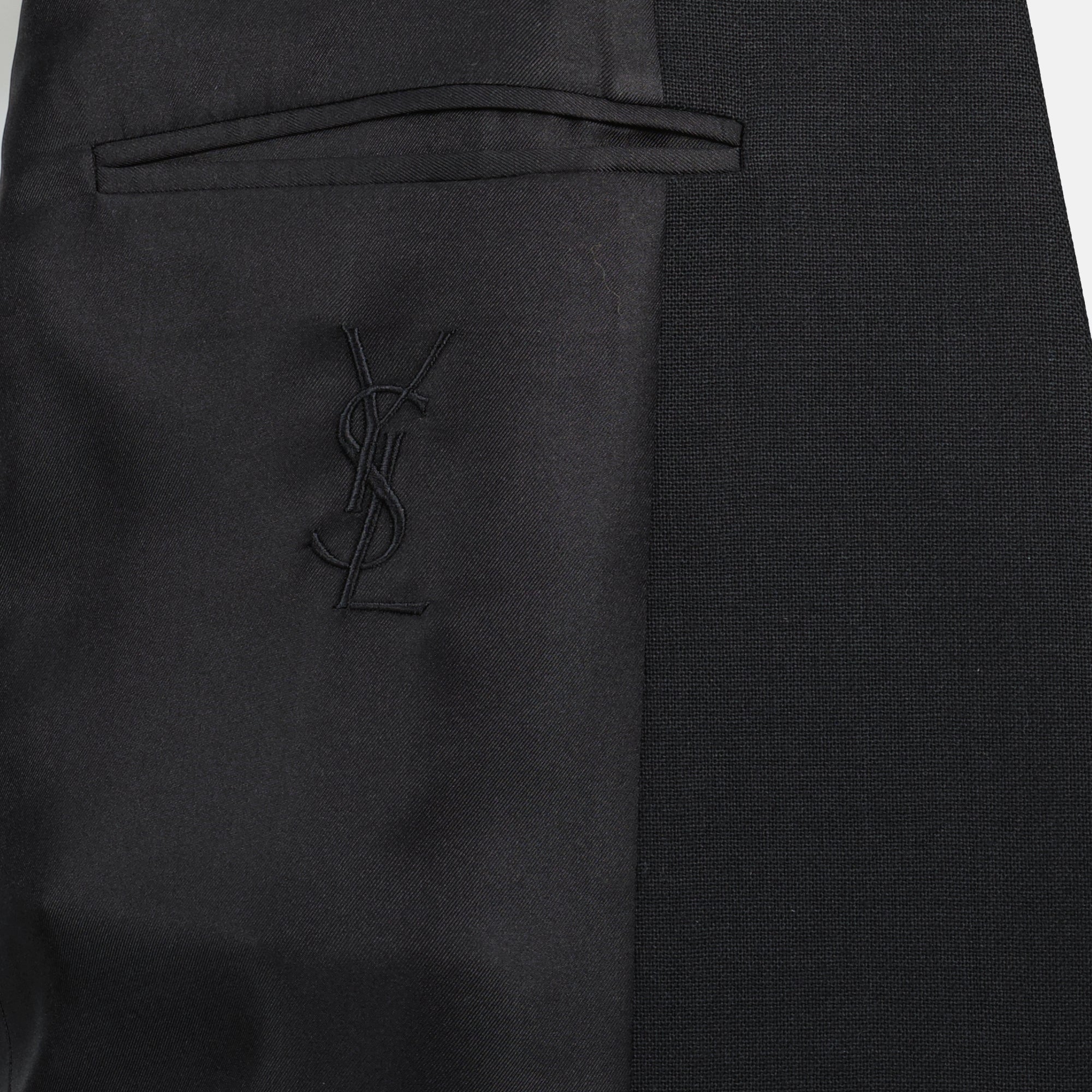 Black Wool Blazer, Saint Laurent, Autumn-Winter Collection, Men's Blazer, Tailored Fit