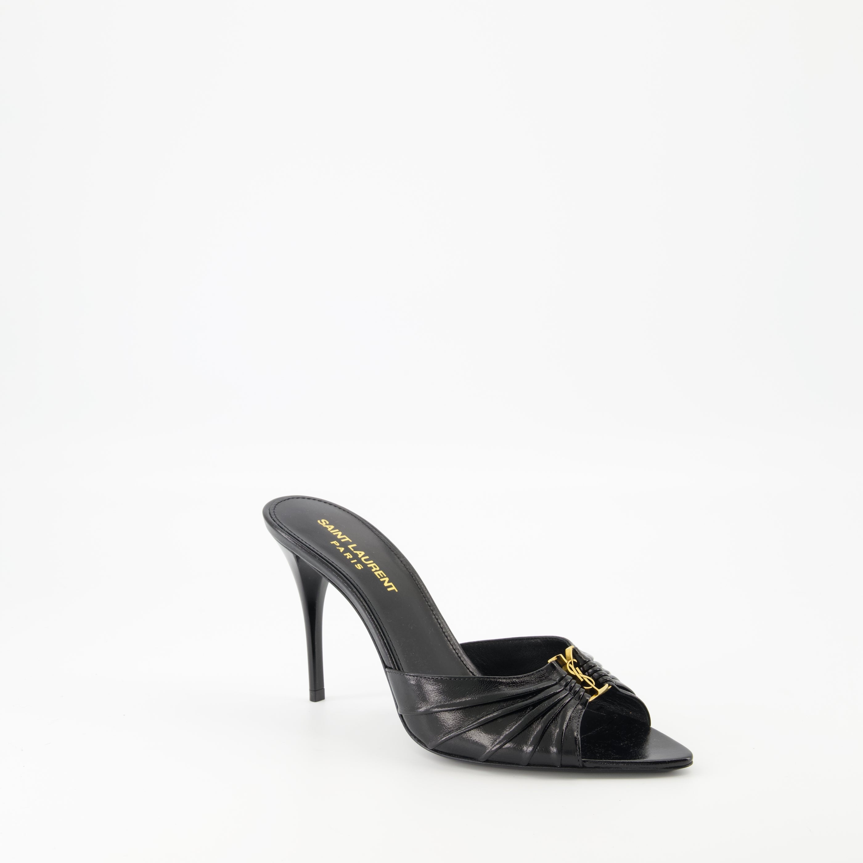 Babylone sandals, heeled sandals, Saint Laurent, black sandals, luxury footwear