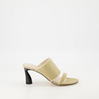 mules, Garnett, beige canvas, Spring-Summer collection, women’s footwear