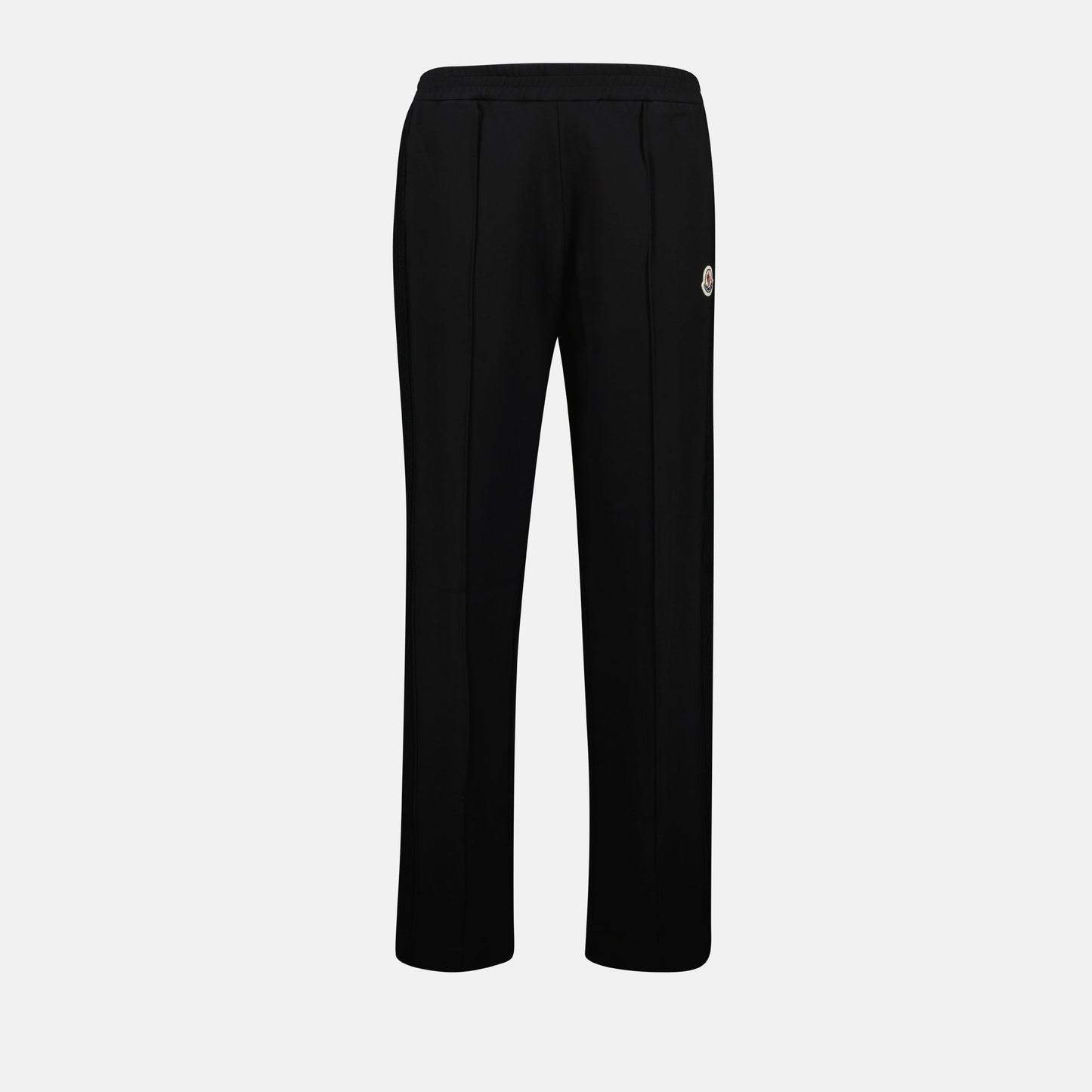 Moncler sweatpants, black logo pants, wool sweatpants, luxury activewear, women's sweatpants