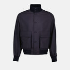 Image of Harrington Jacket with High Collar by Dior for Men - Season Autumn-Winter 2024 - Front View