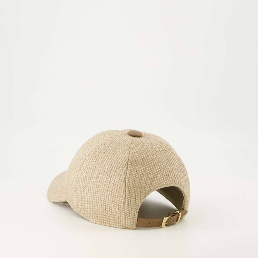 Gorra de Raffia Beige