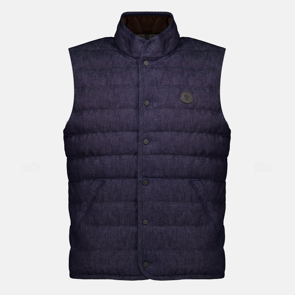 Chaleco de plumón en denim Liorane