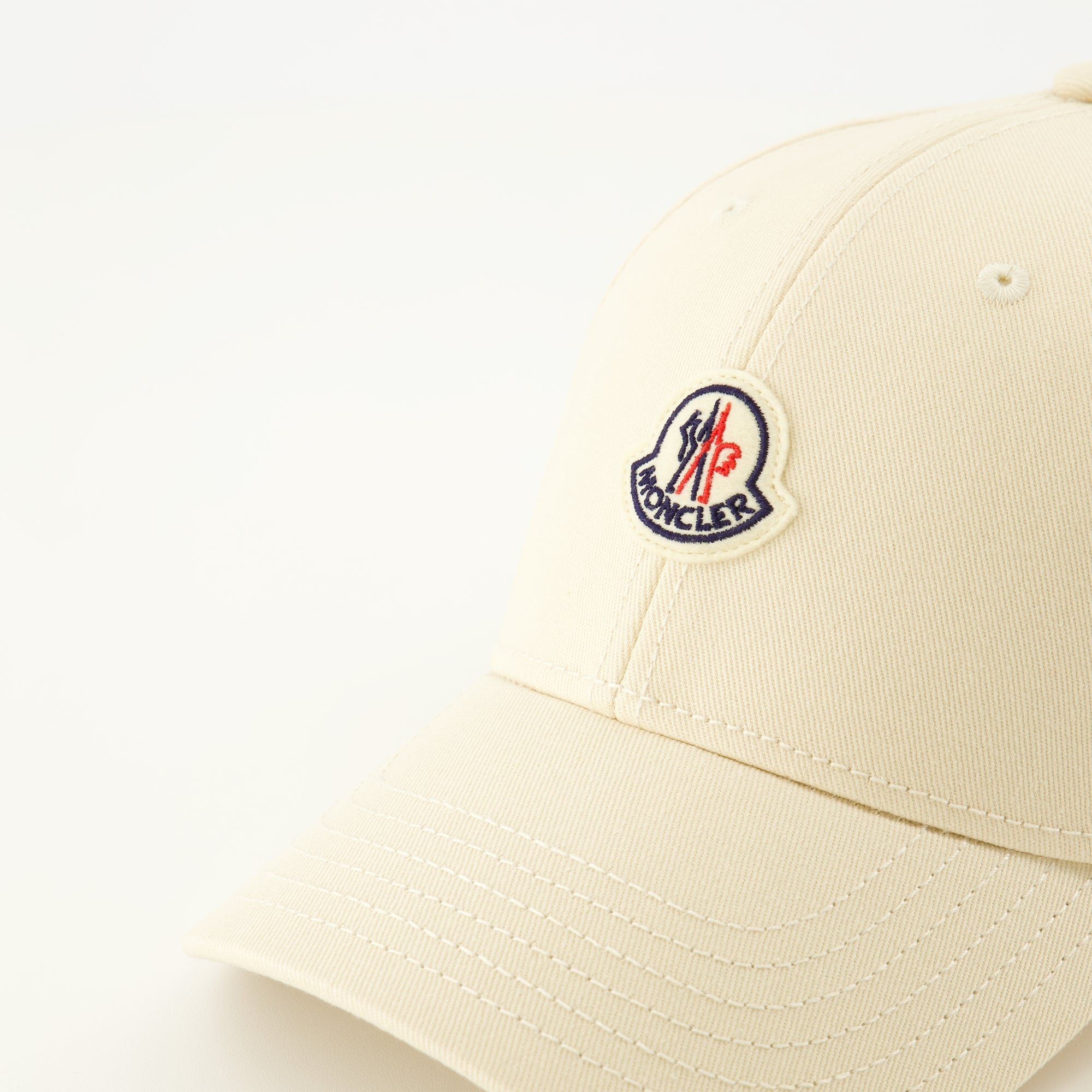 Image of Beige Logo Cap by Moncler for Women - Season Spring-Summer 2026 - Detail View 2