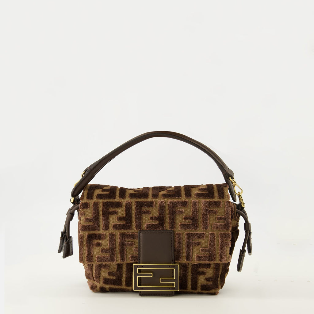 Fendi, La Mamma Baguette, velvet bag, luxury accessories, designer handbag