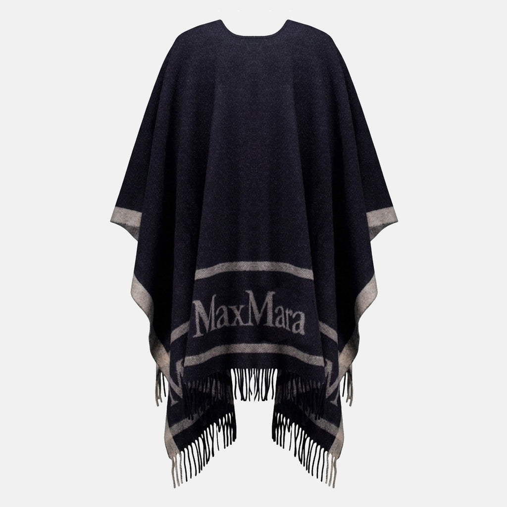 Navy Wollponcho