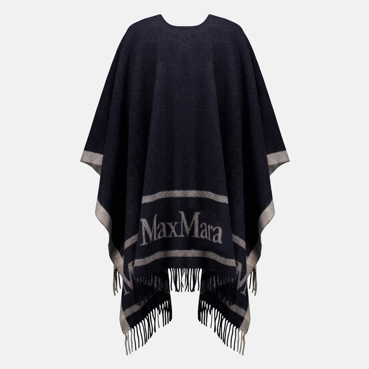 Navy Wollponcho