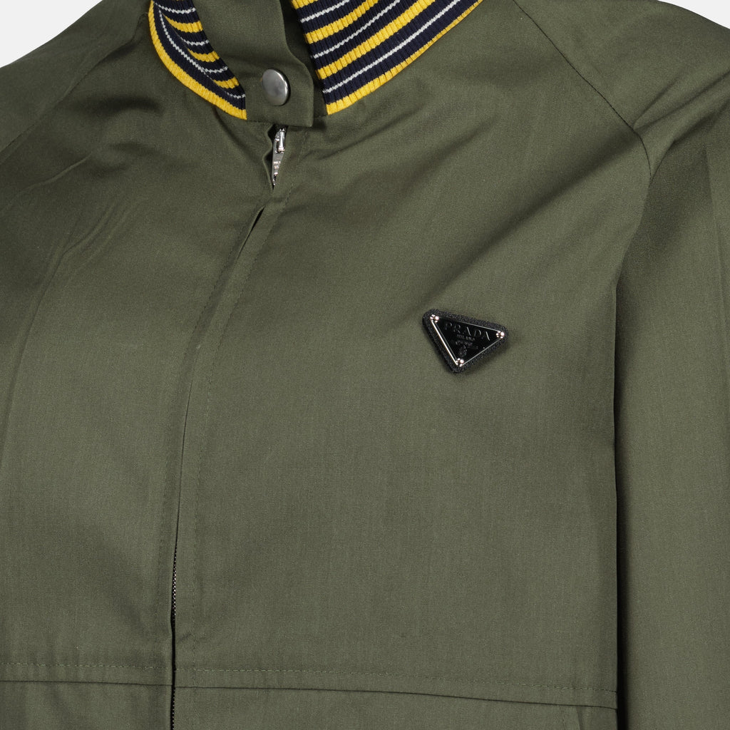 Immagine della giacca bomber kaki Prada per donne - Stagione Primavera-Estate 2026 - Dettaglio 2