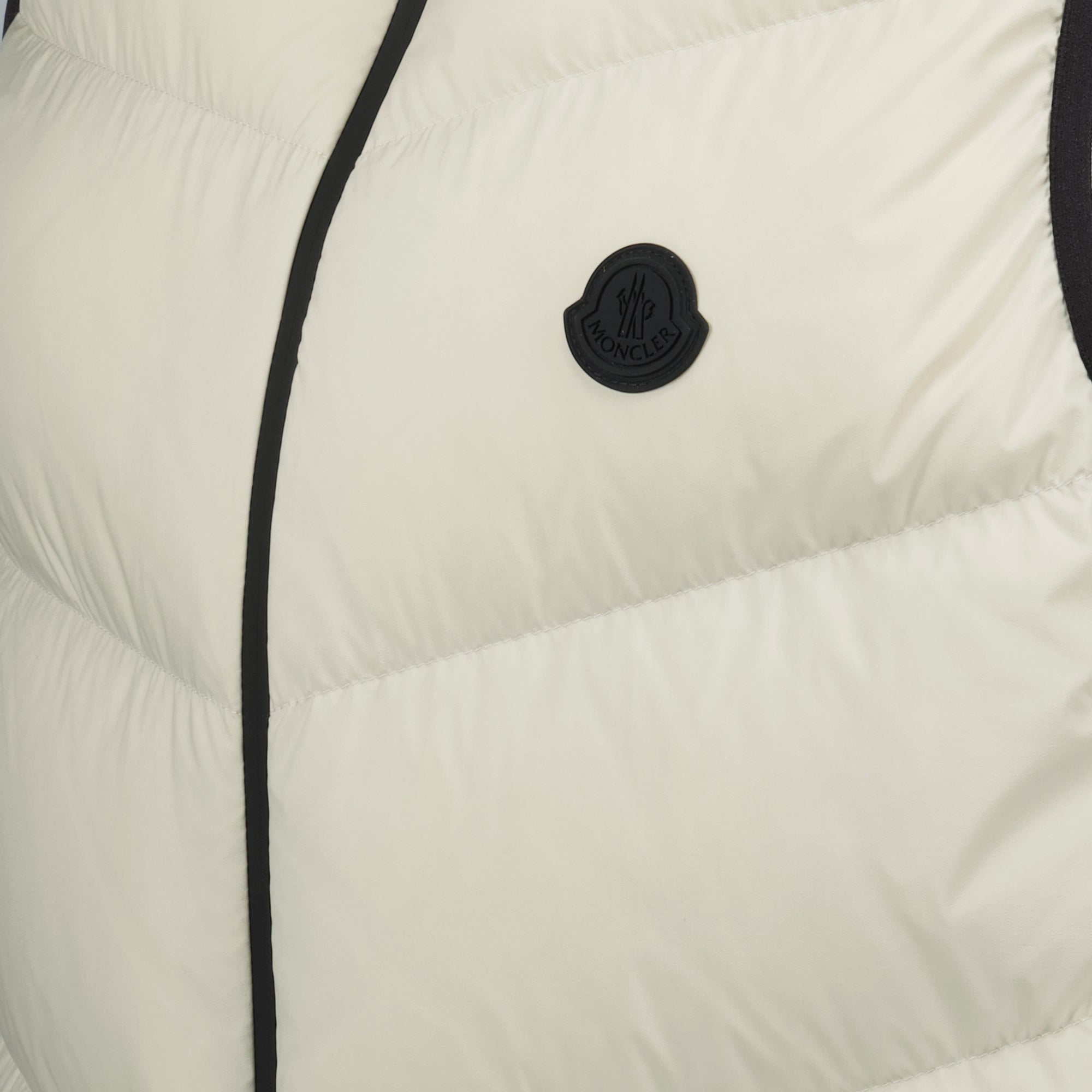 Moncler Guersac vest, beige down vest, luxury outerwear, men's vest, Autumn-Winter collection