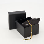 Cassandre bracelet, gold charms bracelet, elegant accessories, Saint Laurent bracelet, strass jewelry