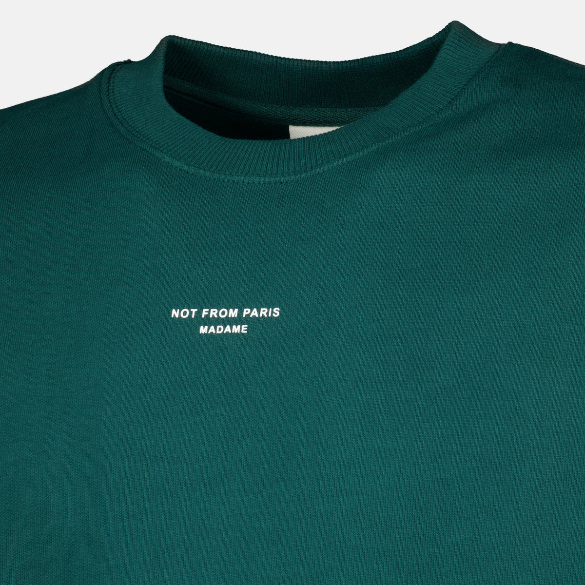 Slogan Classique Vert Sweatshirt