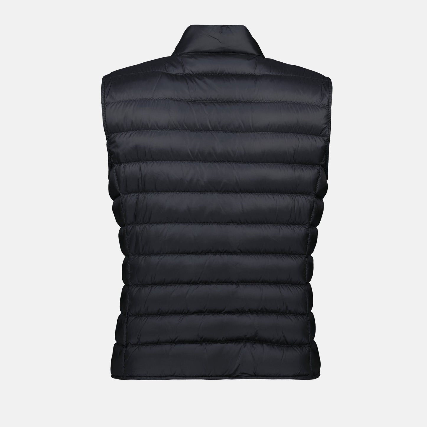 Moncler gilet, quilted gilet, womens outerwear, black gilet, winter fashion