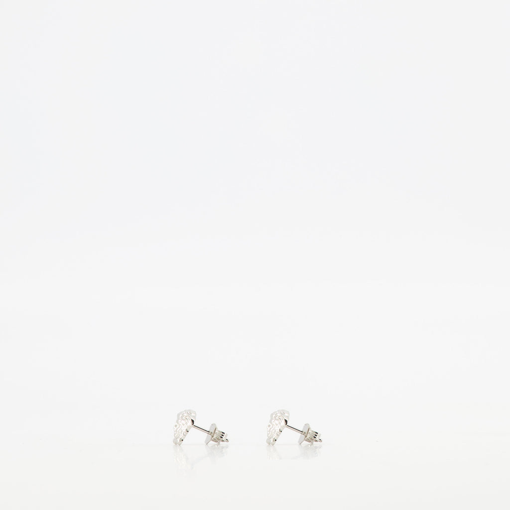 Medusa silver earrings, Versace earrings, hypoallergenic jewelry, chic earrings, modern accessories