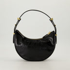 Image of Black Patent Leather Arque Bag by Prada for Women - Season Spring-Summer 2025 - Back View