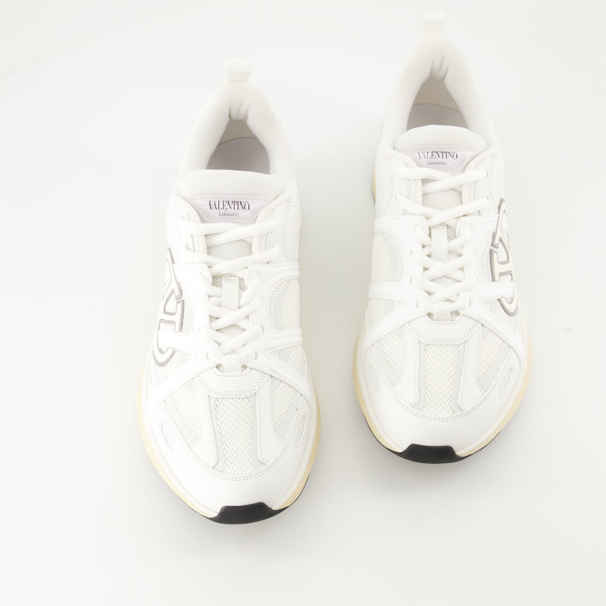 VLogo Easyjog, leather sneakers, mesh sneakers, white sneakers, Valentino Garavani shoes