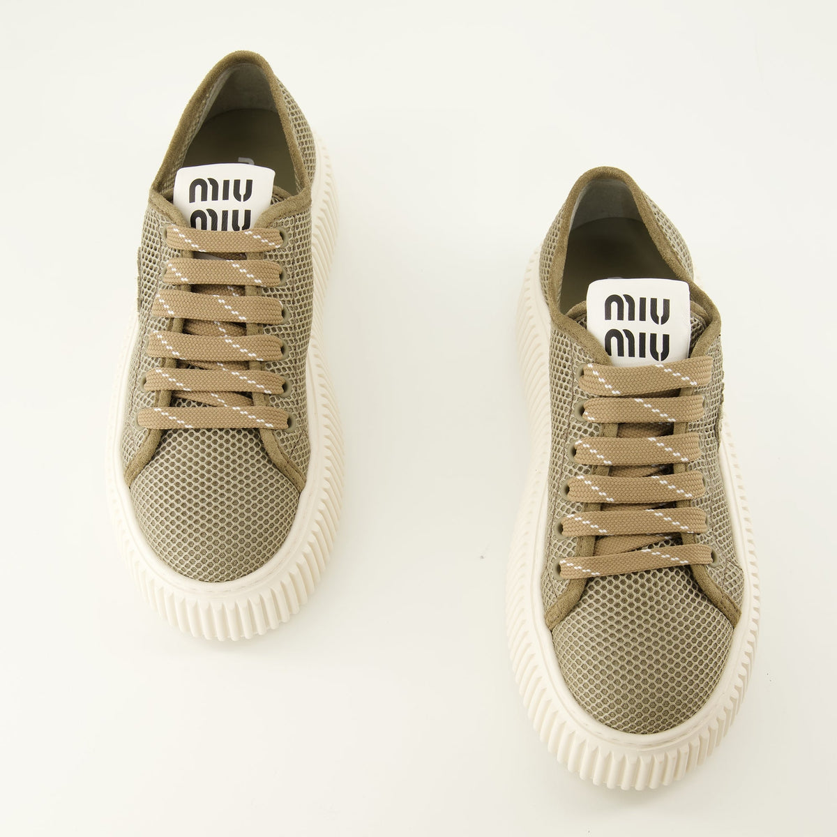 Zapatillas de Malla Marrón con Plataforma