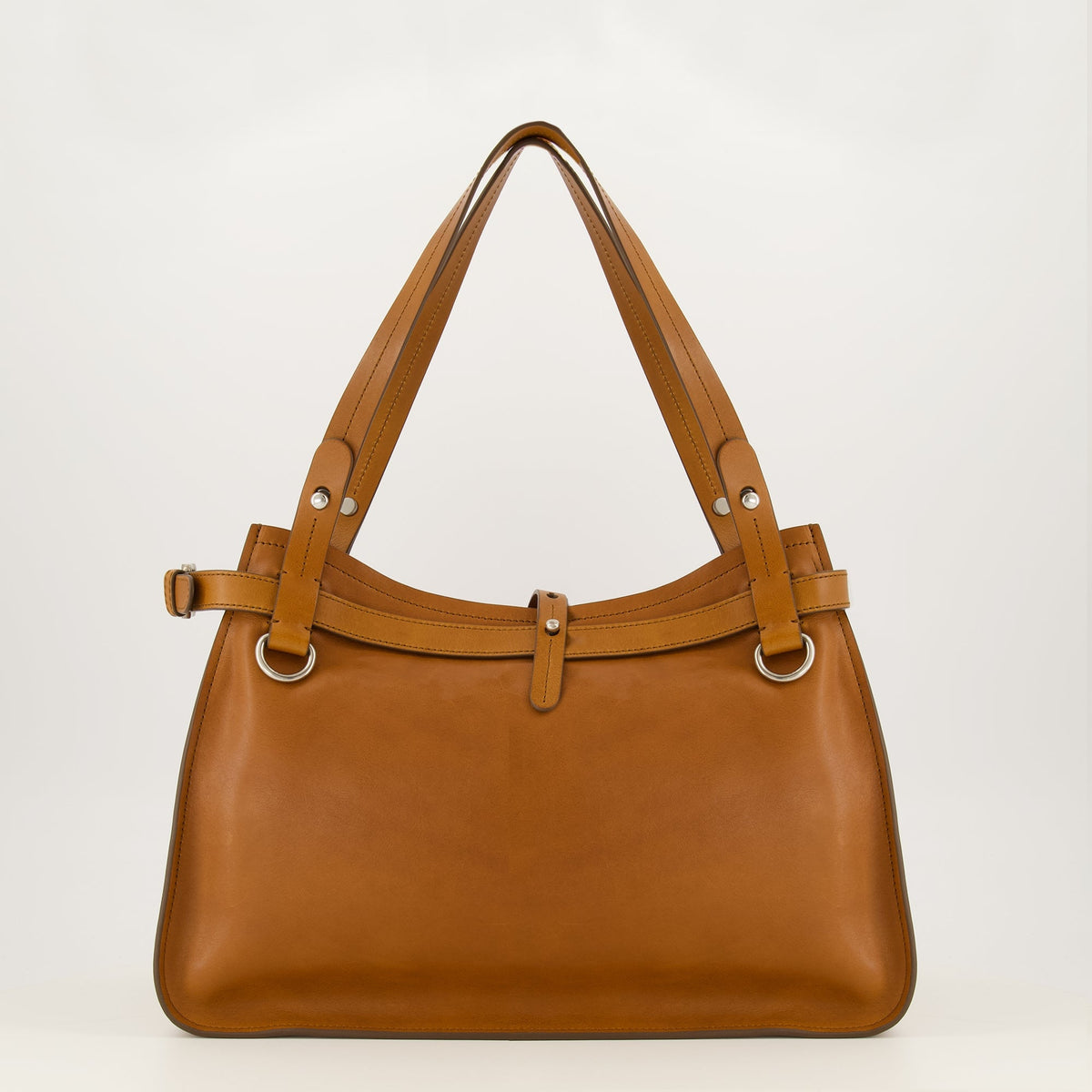 Bolso Tote de Cuero Marrón