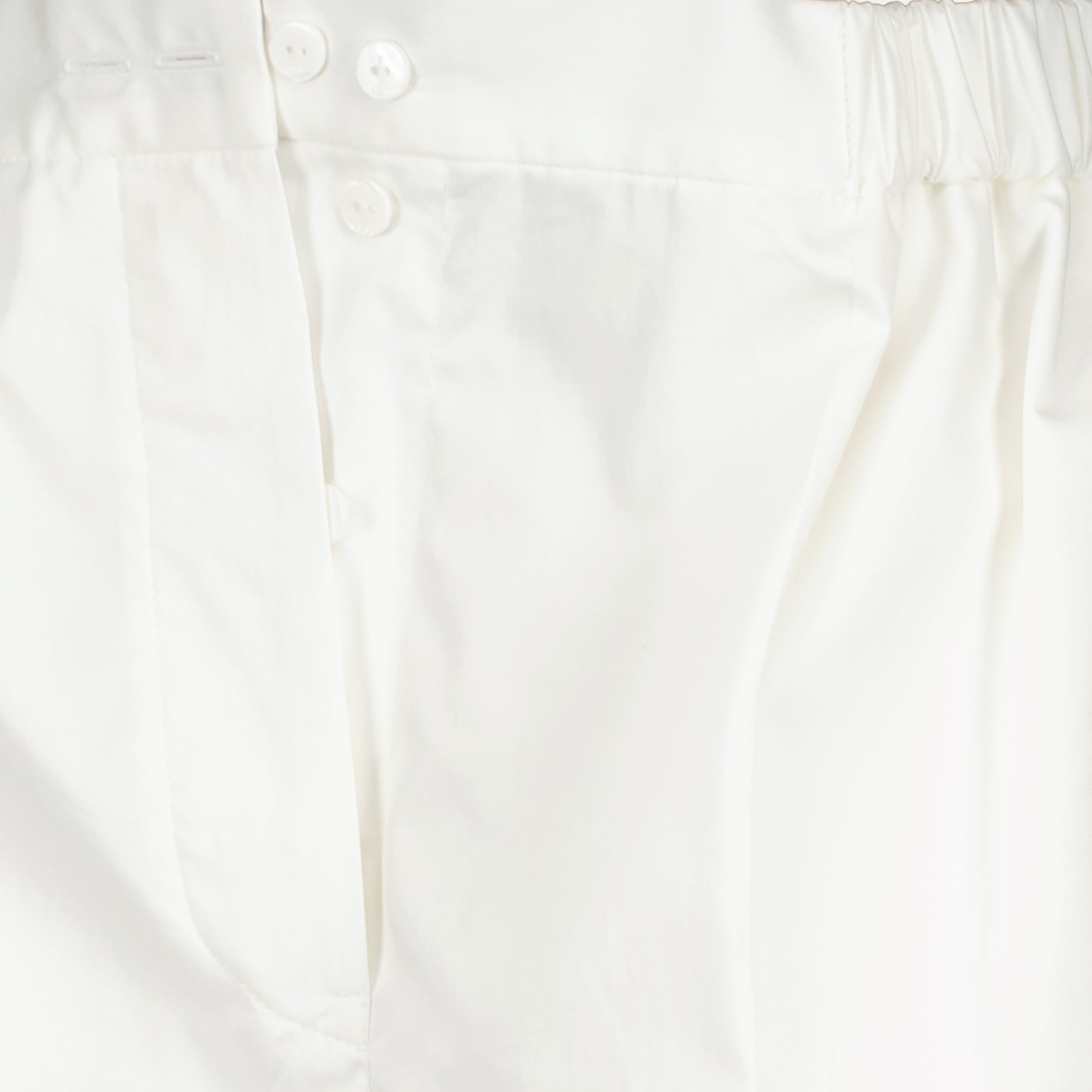 Image of White Cotton Pants by Patou for Women - Season Spring-Summer 2026 - Detail View 2