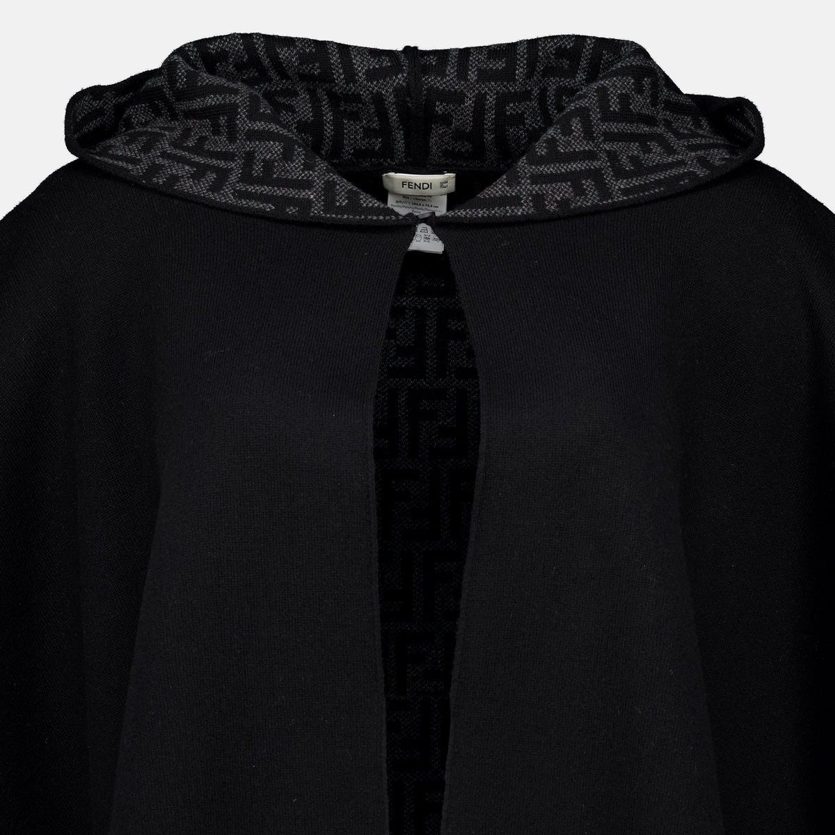 Poncho in Cachemire Nero