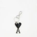keychain, Ami de Coeur, black keychain, unisex accessory, metal keychain