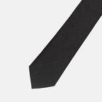 luxury tie, Dior tie, black silk tie, jacquard tie, CD Diamond pattern