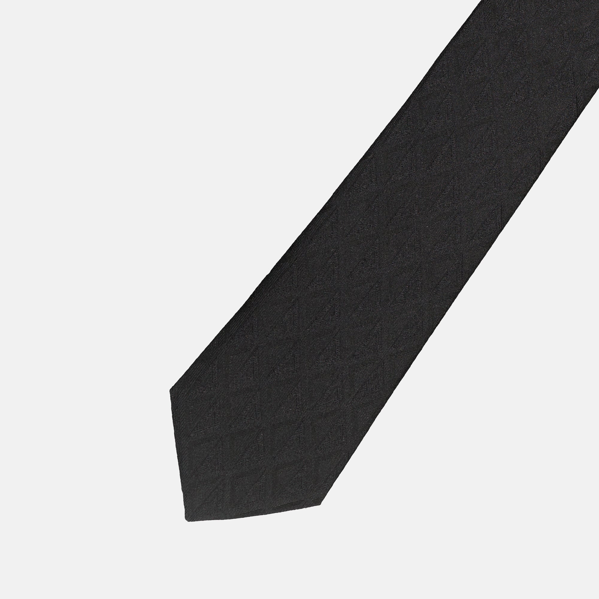 luxury tie, Dior tie, black silk tie, jacquard tie, CD Diamond pattern