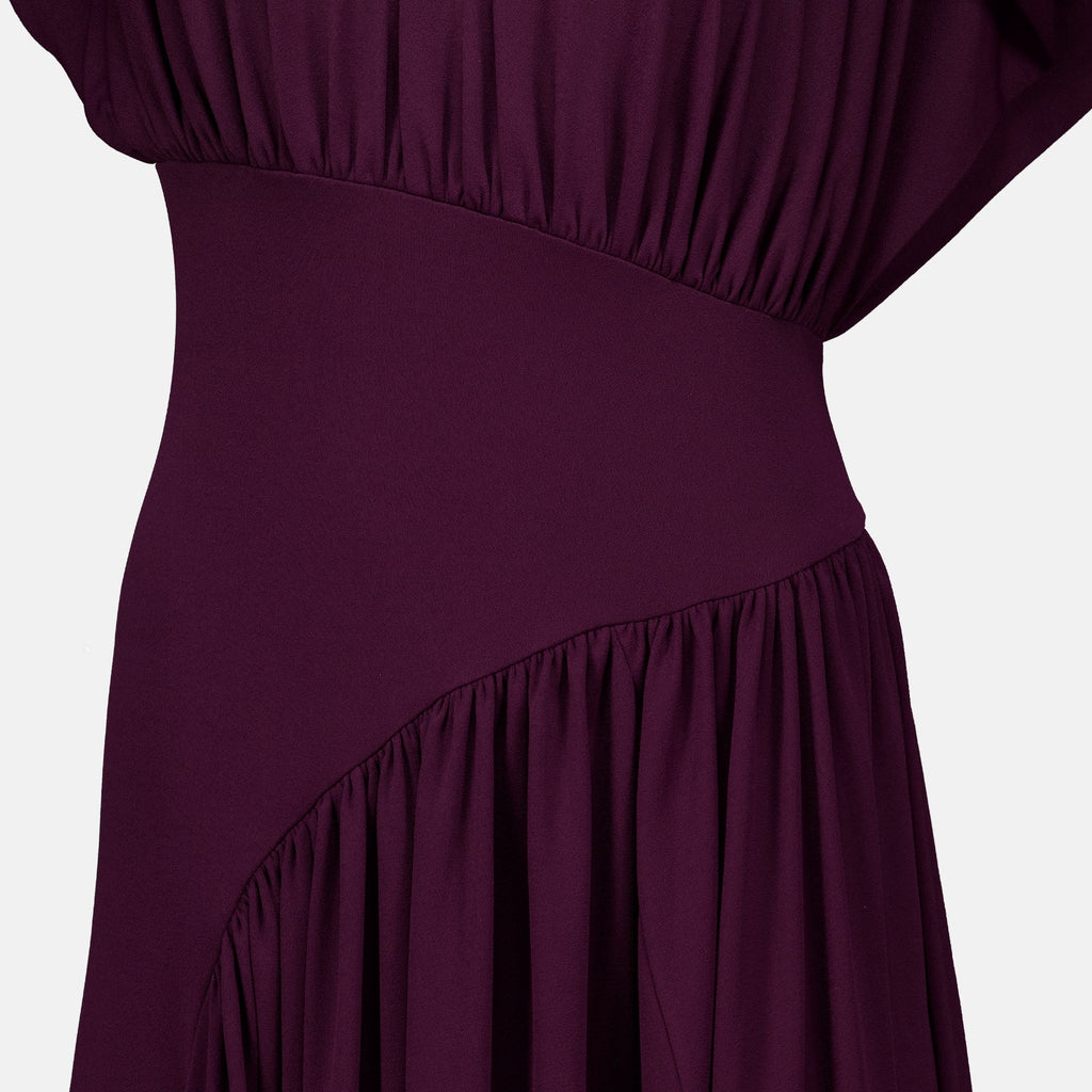 Robe longue asymétrique en viscose