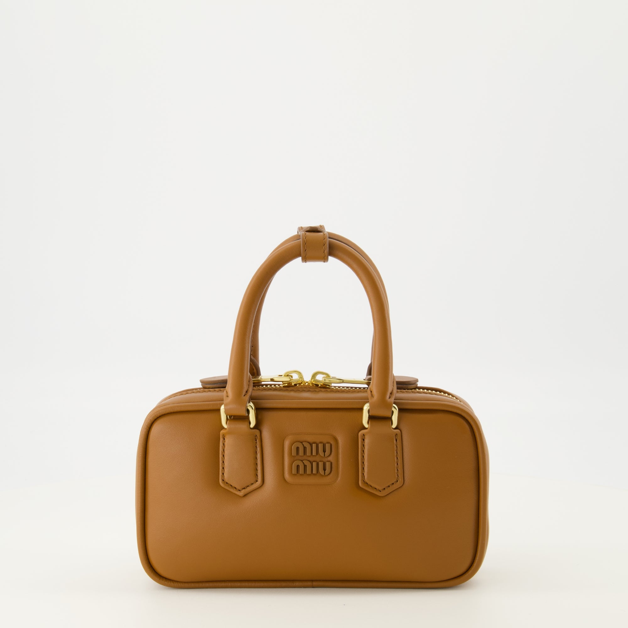 Miu Miu sac acardie, brown leather bag, luxury handbag, calfskin leather, designer accessories