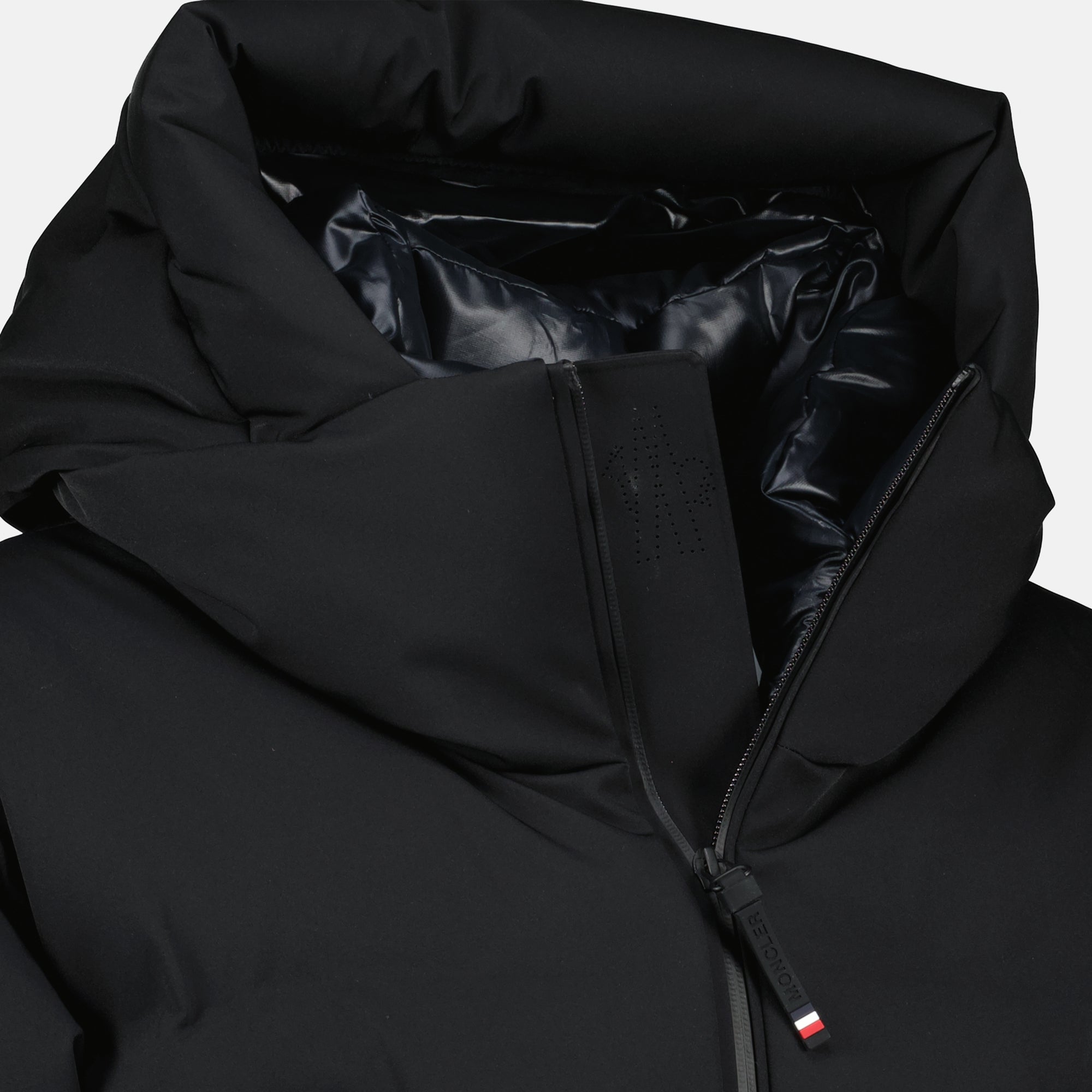 Moncler Grenoble, Fellberg down jacket, black nylon jacket, autumn winter collection, functional outerwear